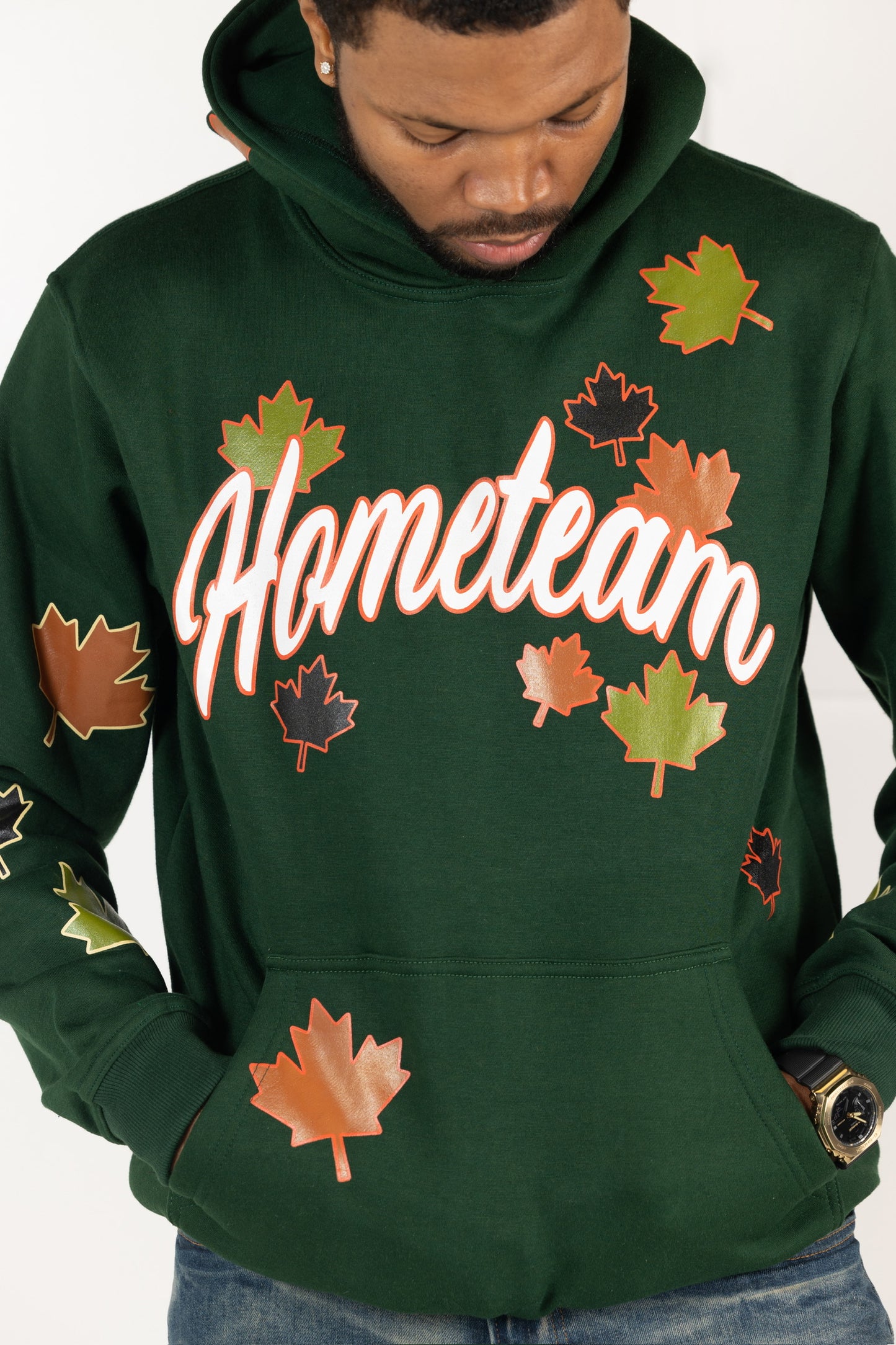 HOMETEAM LEAVES HOODIE GREEN